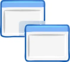 Computer windows cascade vector image
