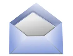 Blue and white envelope vector drawing