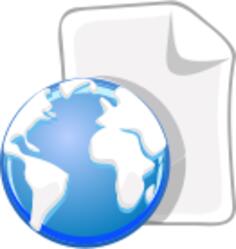 World wide document icon vector graphics