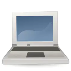 Color laptop icon vector image