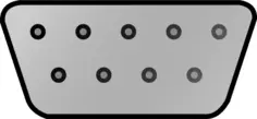 Vector image of connector for computer monitor