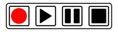 Tape player controls vector image