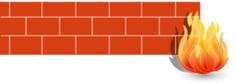 2d firewall vector illustration