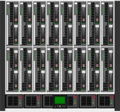 HP C7000 data center vector image