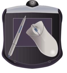 Graphics tablet vector drawing