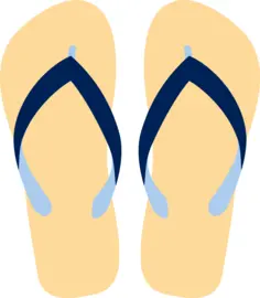 Vector clip art of flipflops