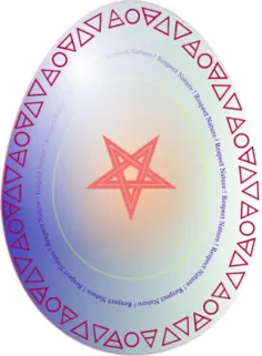 Decorated neo-pagan egg vector drawing