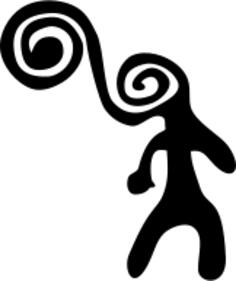 Modern art person vector image