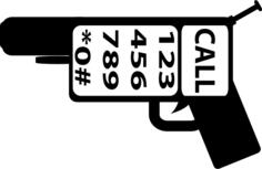 Child toy gun phone vector graphics