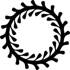 Round decorative frame vector image