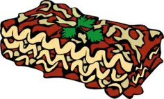 Lasagna vector image