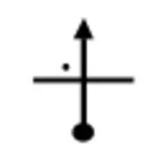 Left landmark TSD vector symbol