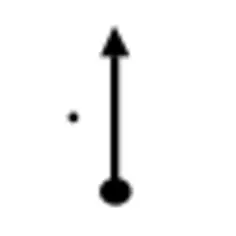 Left landmark TSD vector sign