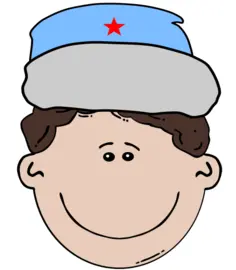 Russian boy vector illustration