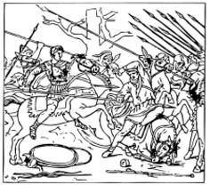 Alexander defeats the Persians vector illustration