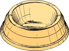 Vector clip art of a pet dish