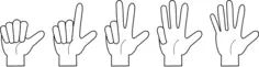 Count on fingers vector image