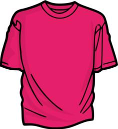 Pink t-shirt vector clip art