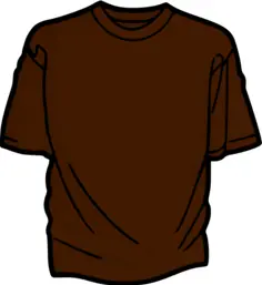 Brown t-shirt vector drawing