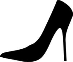 Silhouette vector graphics of woman's shoe