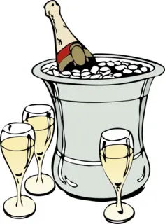 Champagne serving vector image