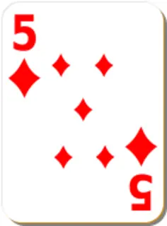 Five of diamonds vector clip art