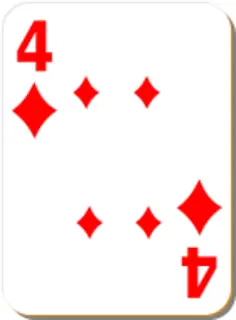 Four of diamonds vector graphics