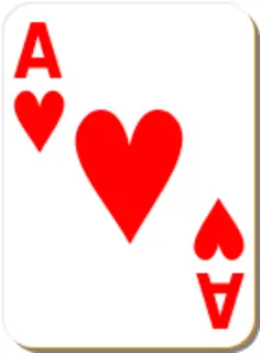 Ace of hearts vector graphics