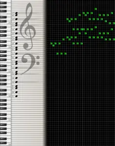 Digital music sheet vector drawing