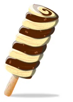 Twisted ice cream vector image