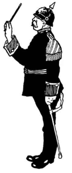 German military band conductor vector graphics