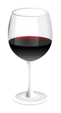 Red wine glass vector image