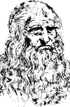 Leonardo da Vinci portrait vector image