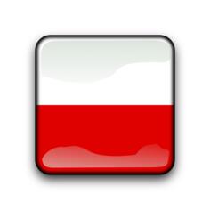 Poland vector flag inside square