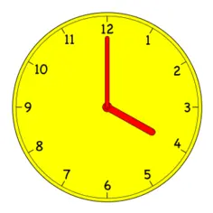 Analogue clock vector drawing