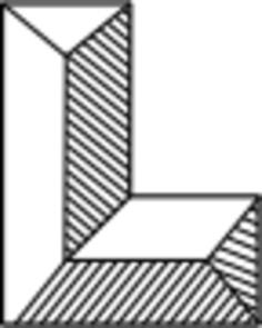 L-shaped building roof vector image