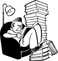 Student with books vector illustration