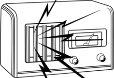 Radio receiver vector clip art