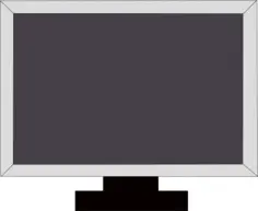 Gray LCD screen vector clip art