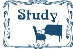 Study room door sign vector image