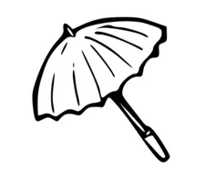 Umbrella vector drawing