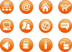 Button set vector clip art