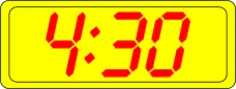 Digital clock display vector clip art