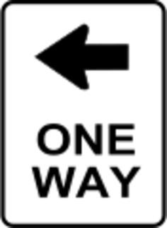 One way traffic roadsign vector image