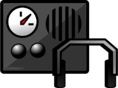 Military radio vector illustration