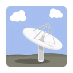 Satellite dish vector clip art