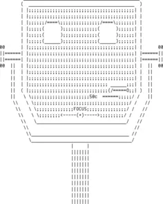 ASCII pay binoculars vector image