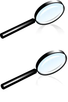 Black magnifying glass vector illustration