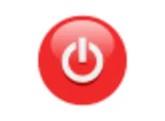 Red power button drawing