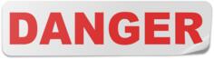 Danger label vector image